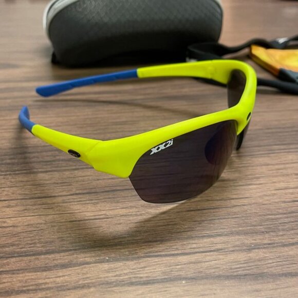 XX2i Optics France2 Sport Sunglasses - Neon Yellow and Blue - Blue Lens - EUC - Picture 3 of 10